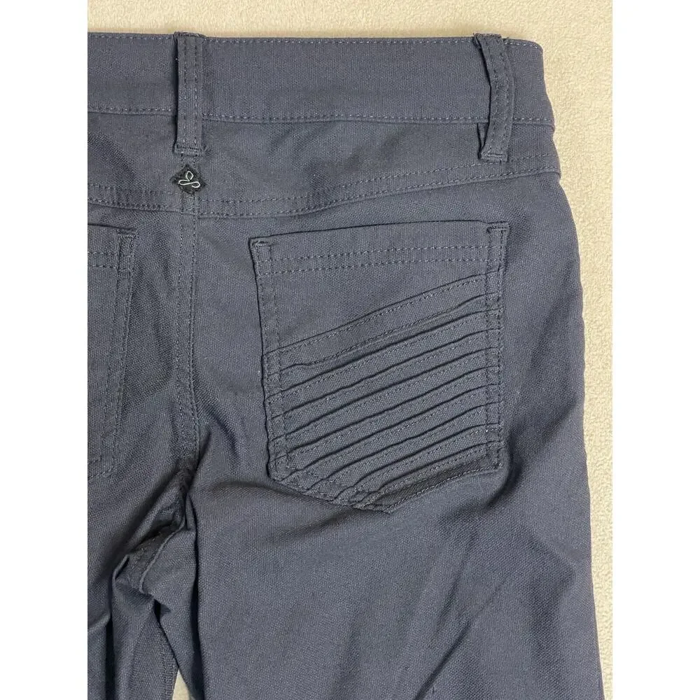 prAna Pants Womens 2‎ Gray Moto Brenna Skinny Slim Fit Stretch Low Rise